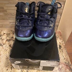 Nike Little Posite Kids Sneakers Obsidian/Baltic Blue